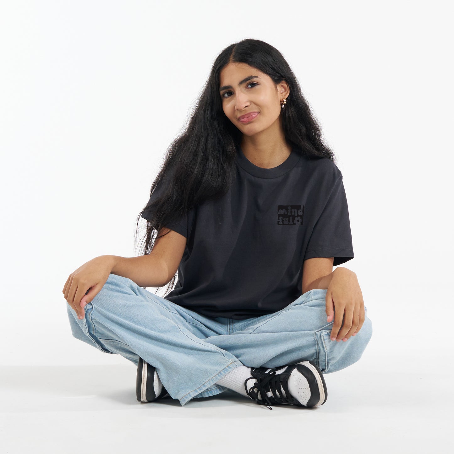 Mindful Flower Cropped Boxy Tee