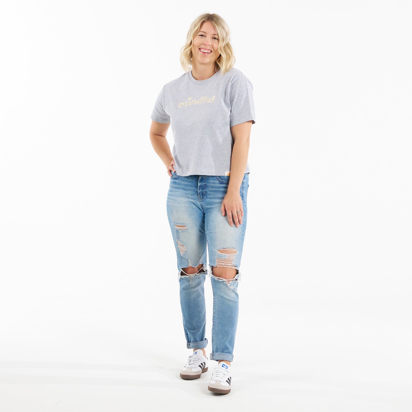 Mindful Heart Cropped Boxy Tee