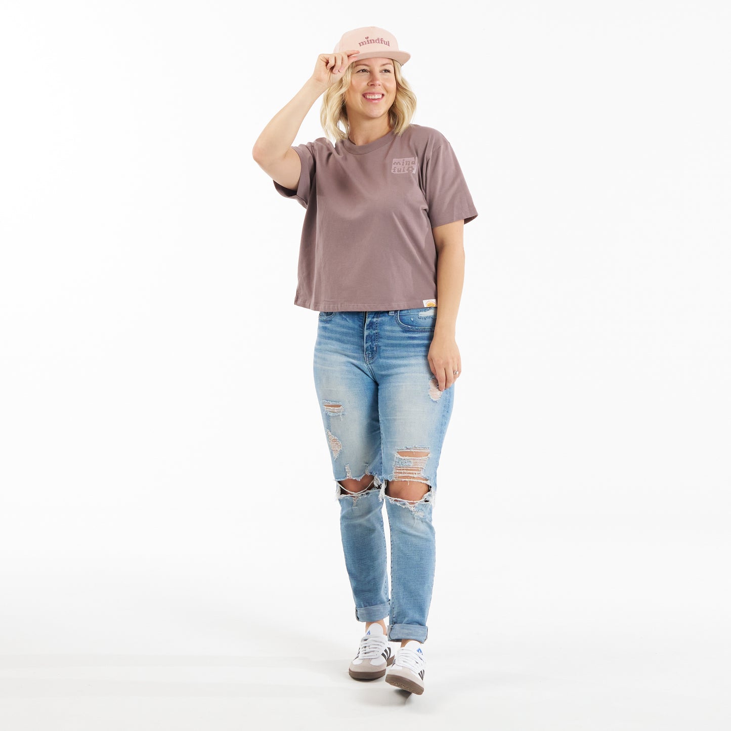 Mindful Flower Cropped Boxy Tee