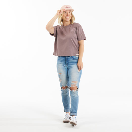 Mindful Flower Cropped Boxy Tee