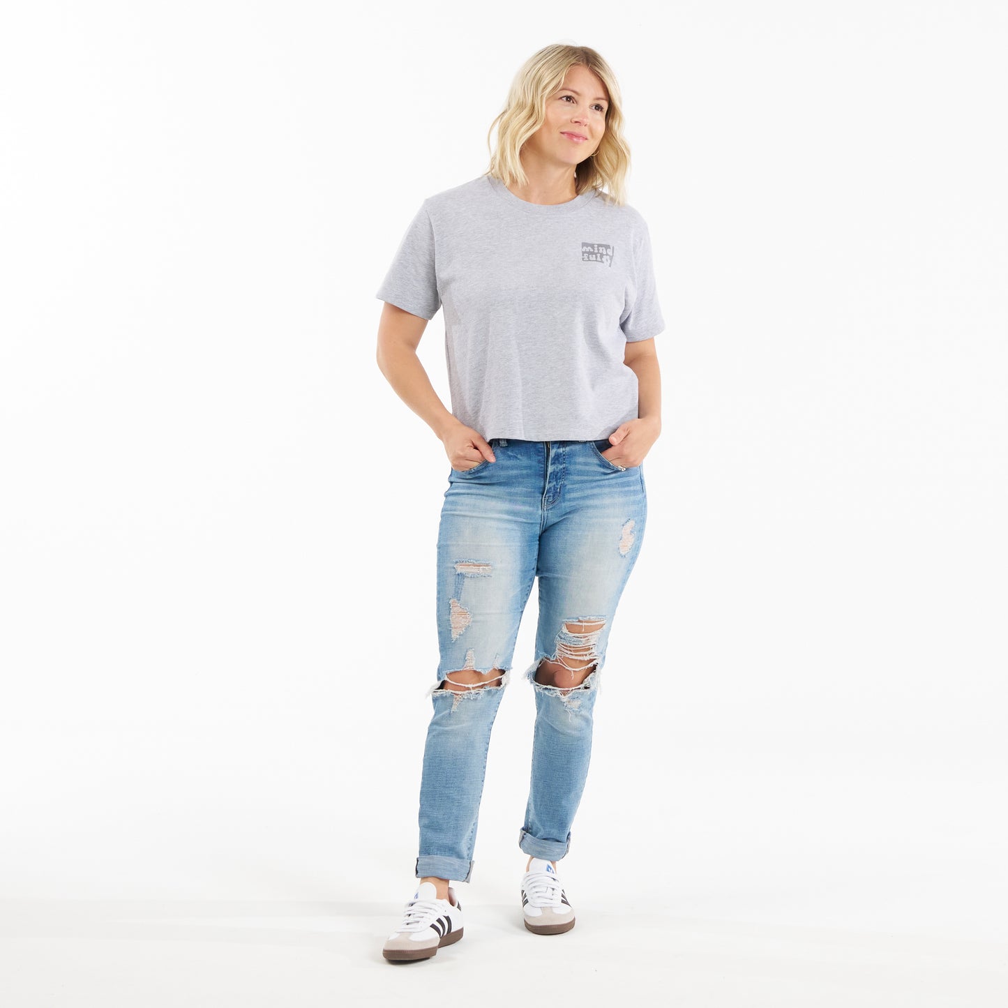 Mindful Flower Cropped Boxy Tee