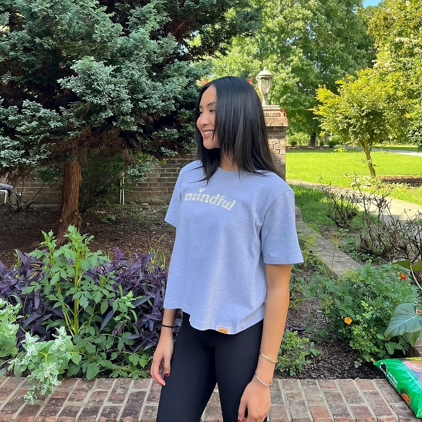 Mindful Heart Cropped Boxy Tee