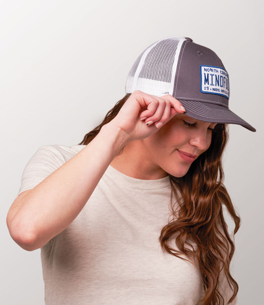 Mindful Plate Hat - Grey front/white back - Grey front/white back - Grey front/white back