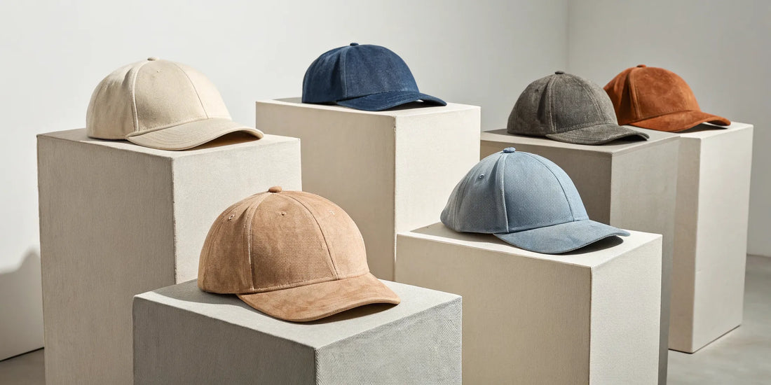 A collection of fair trade baseball caps for ethical style.