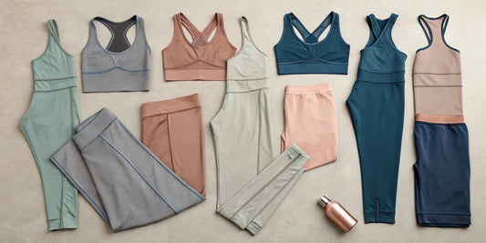 Colorful activewear sets from the best yoga apparel brands.