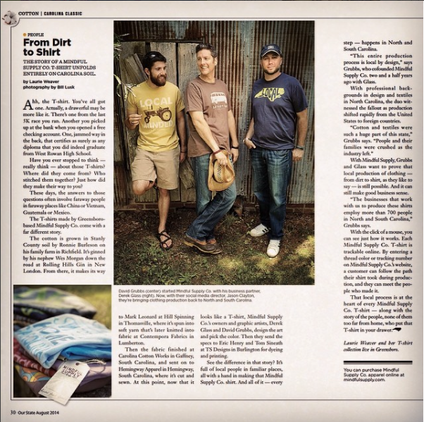 Mindful Supply Featured in Our State Magazine