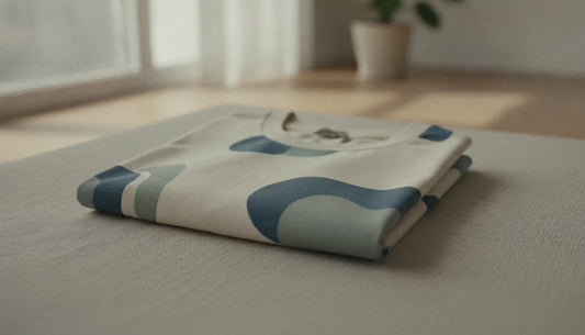 Folded premium cotton graphic T-shirt for everyday wear