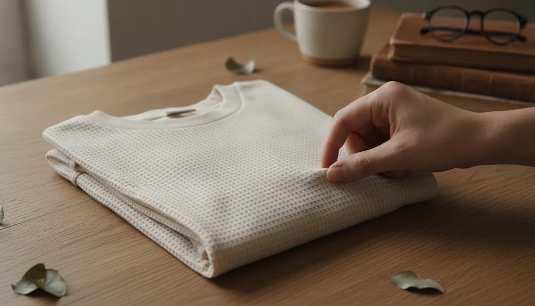 T-shirt fabric weight guide comparison of folded cotton tees
