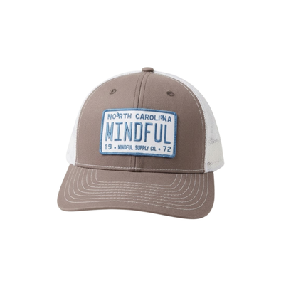 Mindful Plate Hat - Grey front/white back