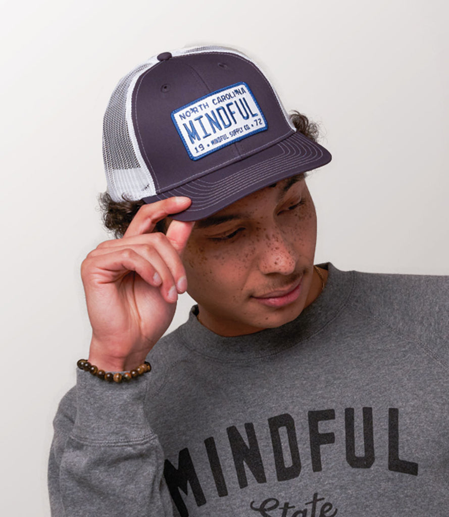 Navy Mindful Plate Hat - Navy front/white back