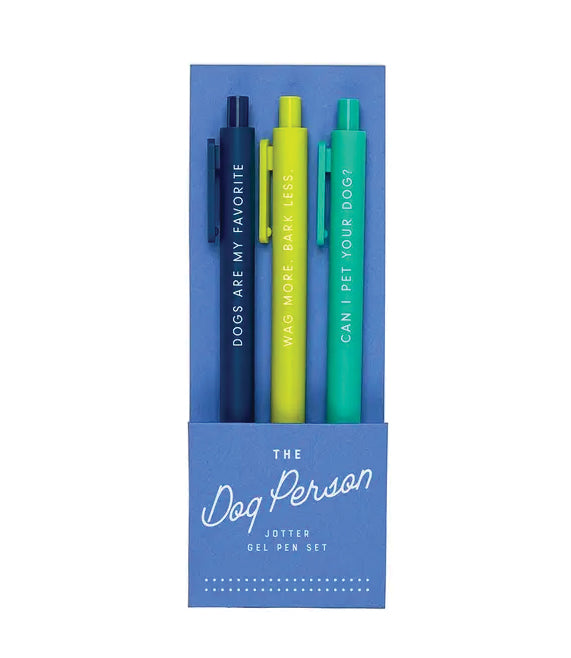 The Dog Person Jotter Gel Pen: Set of 3