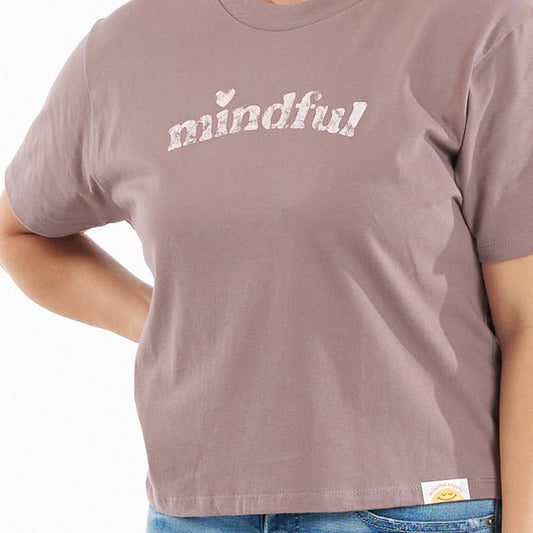 Mindful Heart Cropped Boxy Tee
