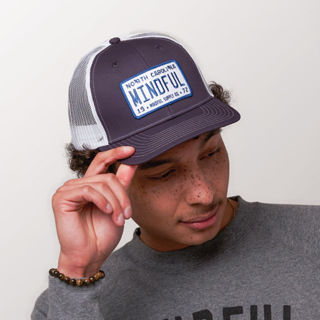 Navy Mindful Plate Hat - Navy front/white back