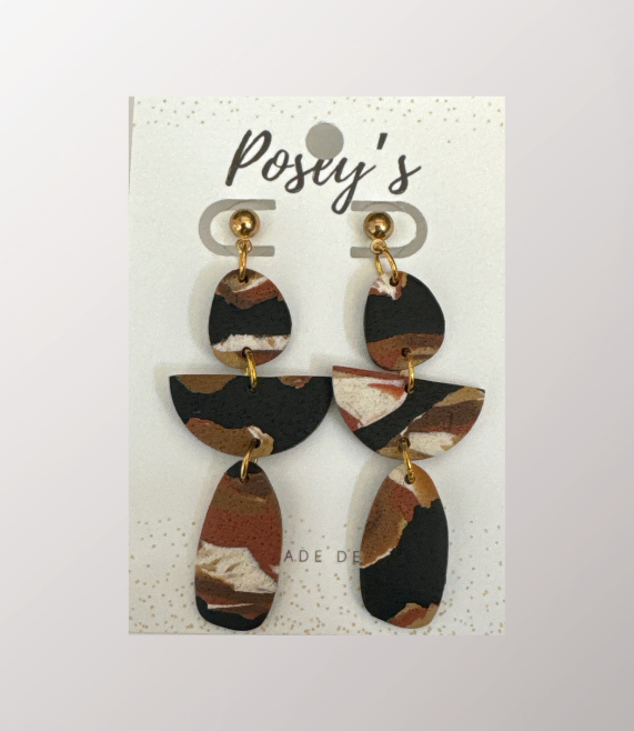 Posey's Organic 3 Tiered Earrings