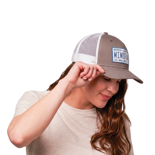 Mindful Plate Hat - Grey front/white back