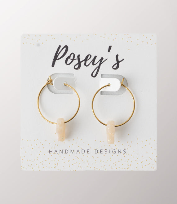 Posey's Mini Cross Hoop Earrings